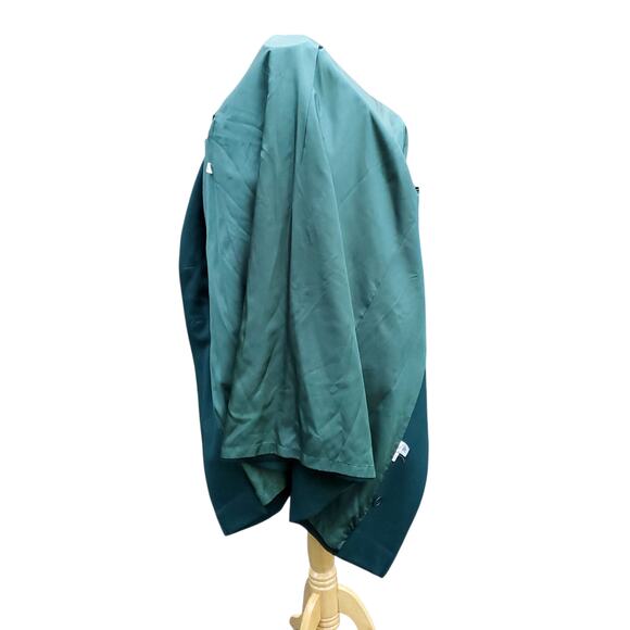 Vintage Forecaster Green Wool  Double Breasted Winter Trench Coat 13 /14 Petite - Picture 11 of 16